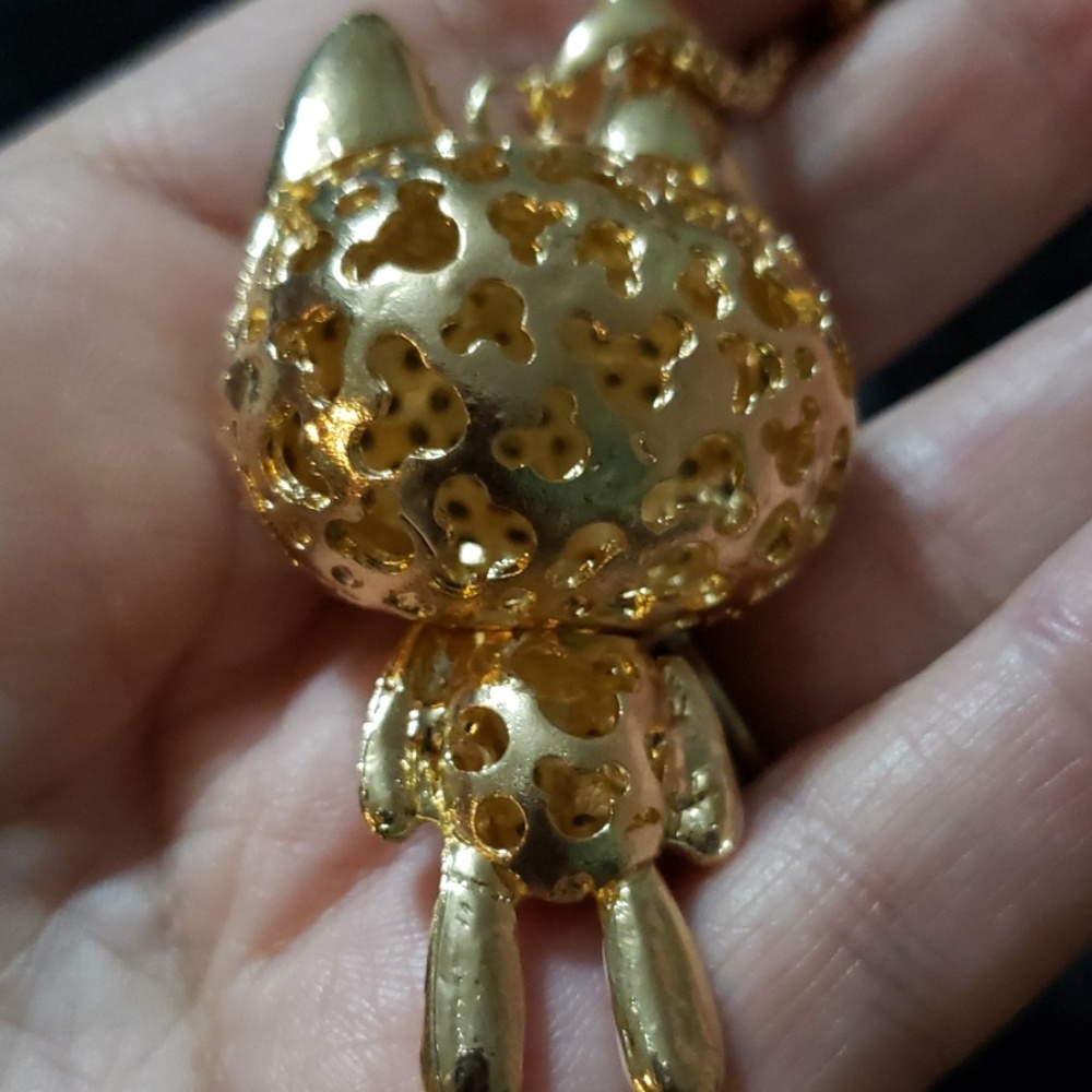 NWT BETSEY JOHNSON SHY PINK KITTY NECKLACE - Picture 5 of 5